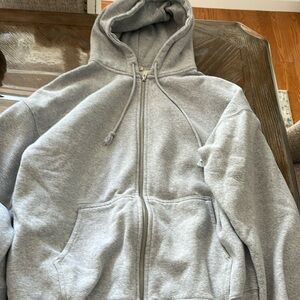 BRANDY MELVILLE JOHN GALT OVERSIZED ZIP UP HOODIE